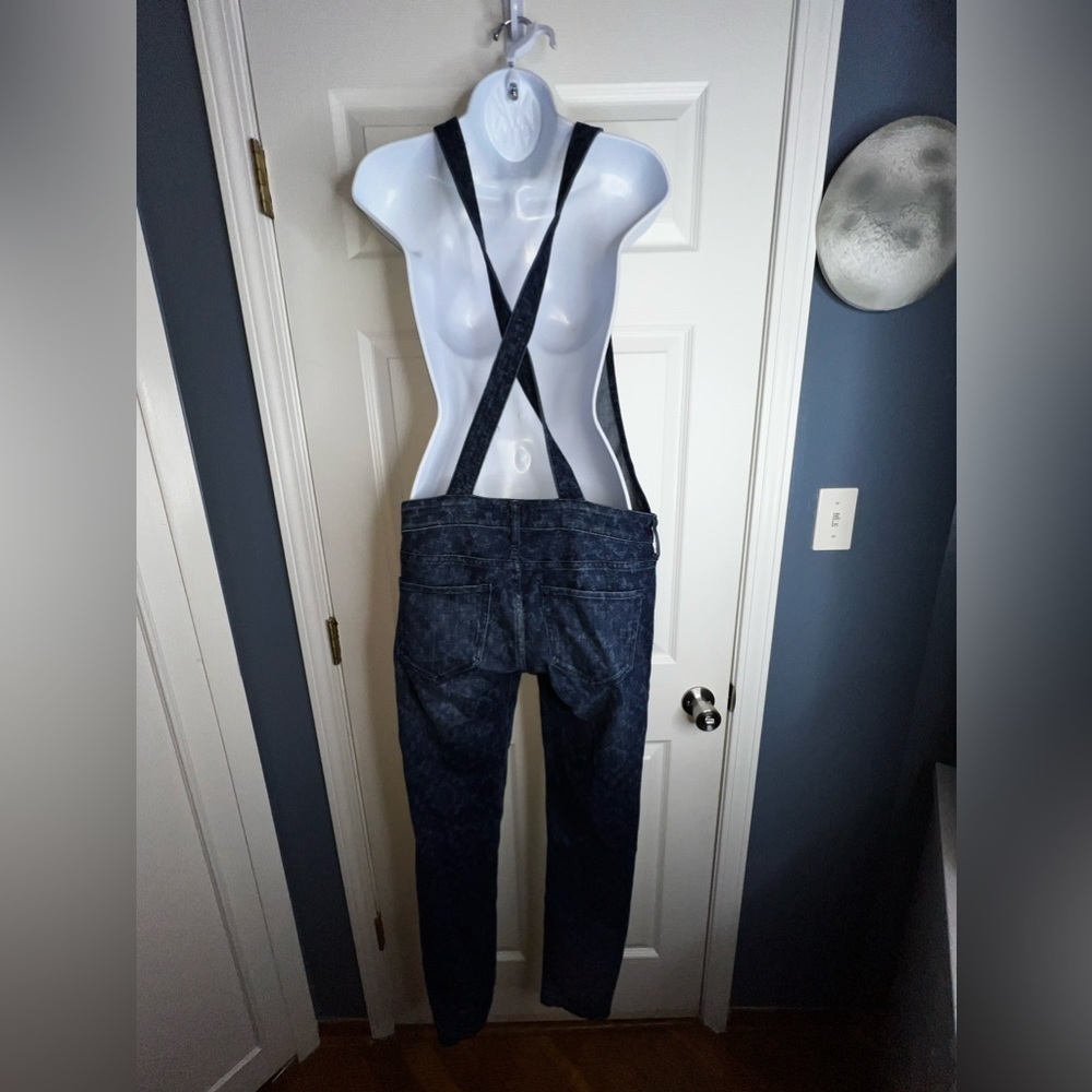 Hollister Women’s Small Dark Denim Blue Jeans Overalls Jumper S - Picture 6 of 14